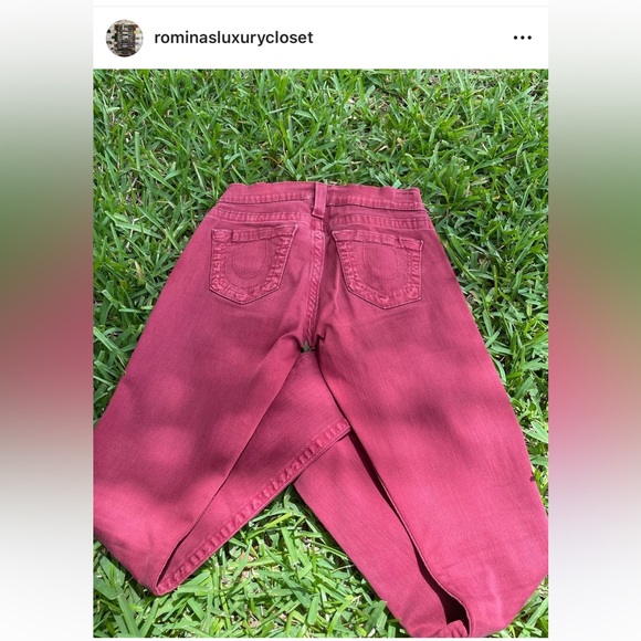 True Religion Skinny maroon Jeans - Picture 9 of 9